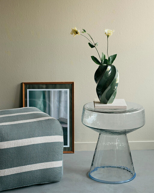 Broste Copenhagen Pouf Sigrid beige/verde