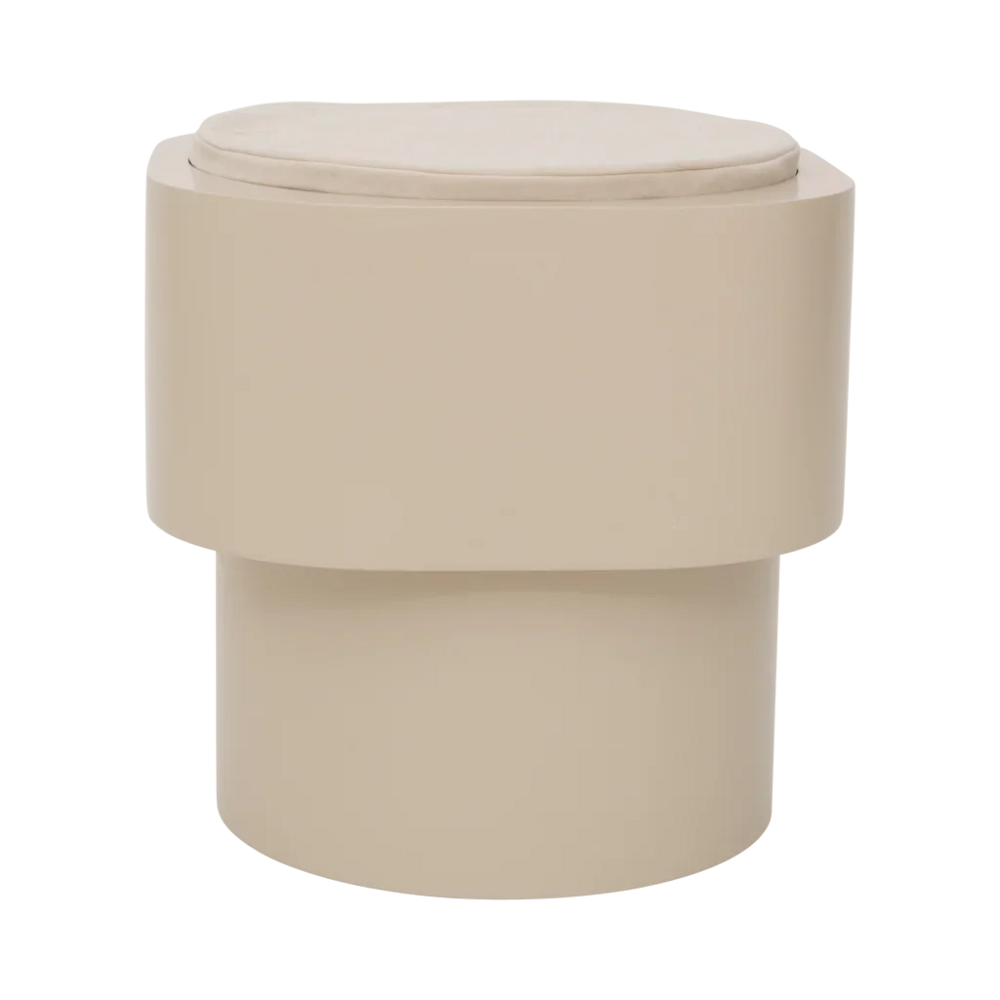 Urban Nature Culture Mesita auxiliar/otomana de color caqui claro Urban Nature Culture Mesita auxiliar/otomana de color caqui claro