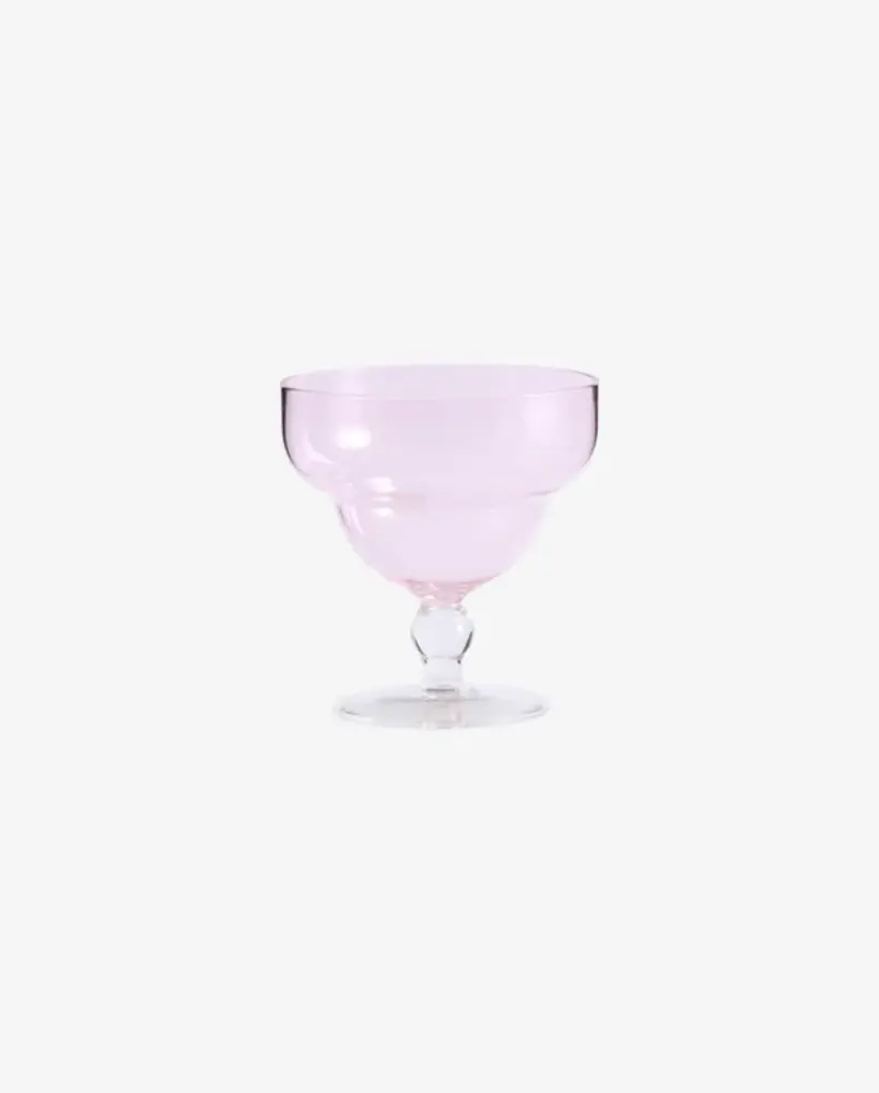 Nordal Set di 6 pezzi in vetro rosa Crocus