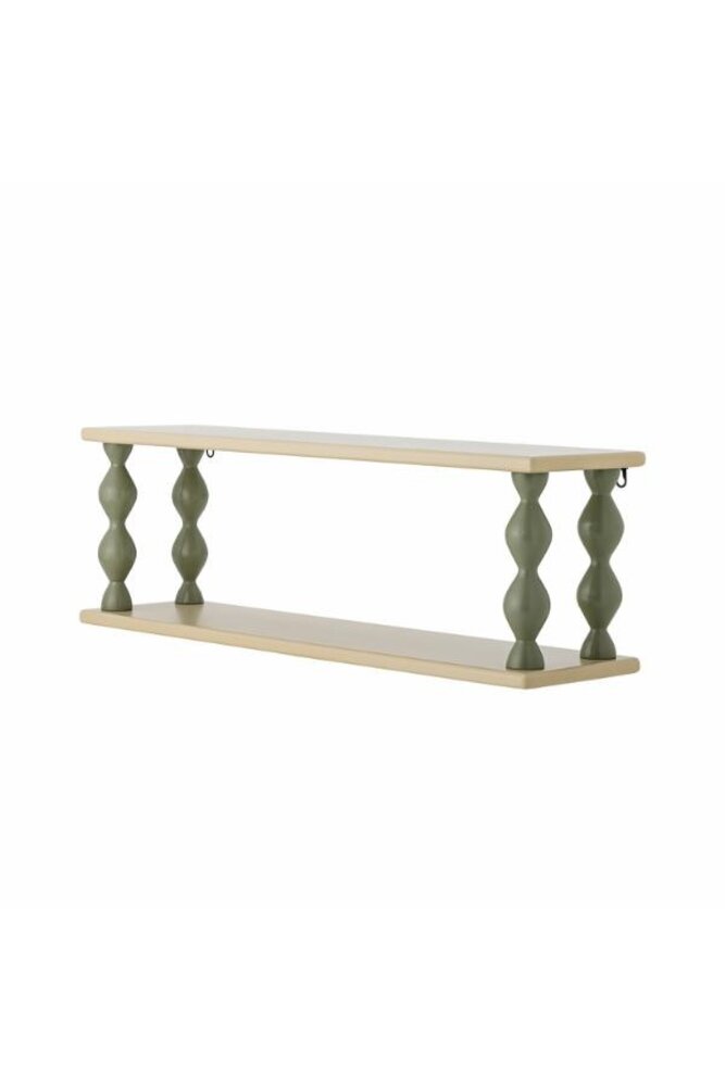 Bloomingville Mini Bibiola wall shelf green 80x26x20cm
