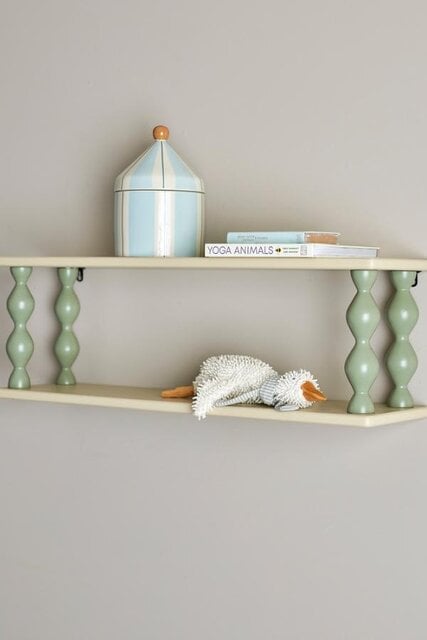 Bloomingville Mini Bibiola wall shelf green 80x26x20cm