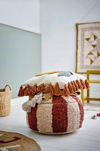 Bloomingville Mini pouf marron Charoline