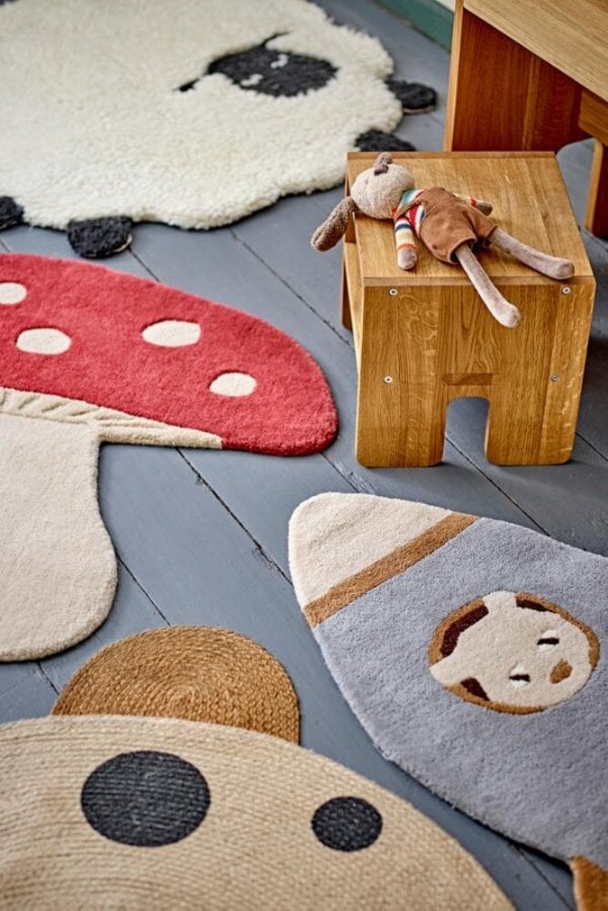 Bloomingville Mini Alfombra de setas rojas