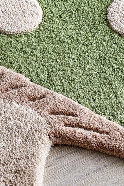 Bloomingville Mini Mushroom vloerkleed groen