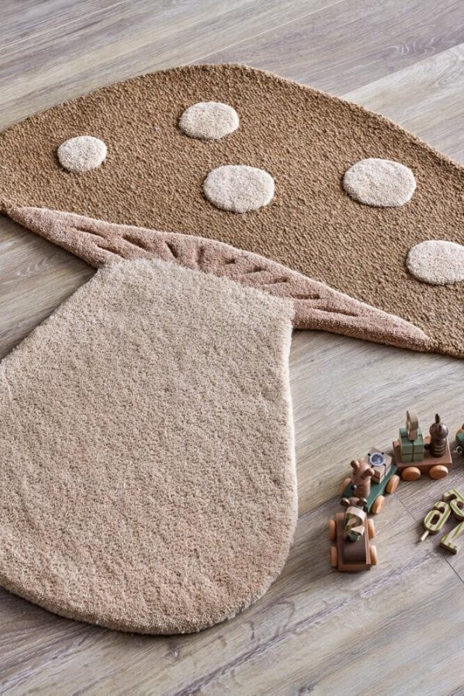 Bloomingville Mini Alfombra color champiñón marrón