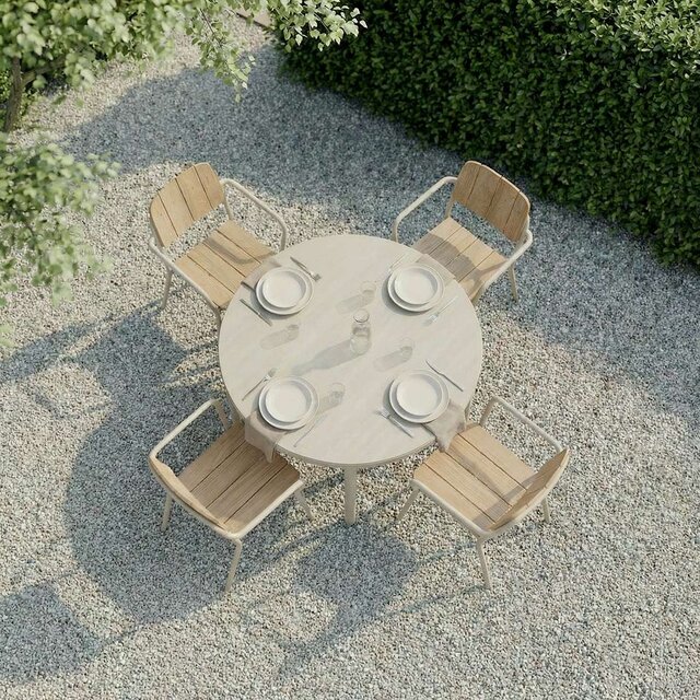 SACKit Kirra matbord Ø110cm taupe