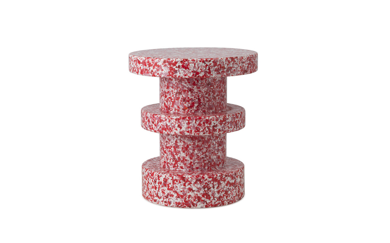 Normann Copenhagen Bit stool stack red bijzettafel