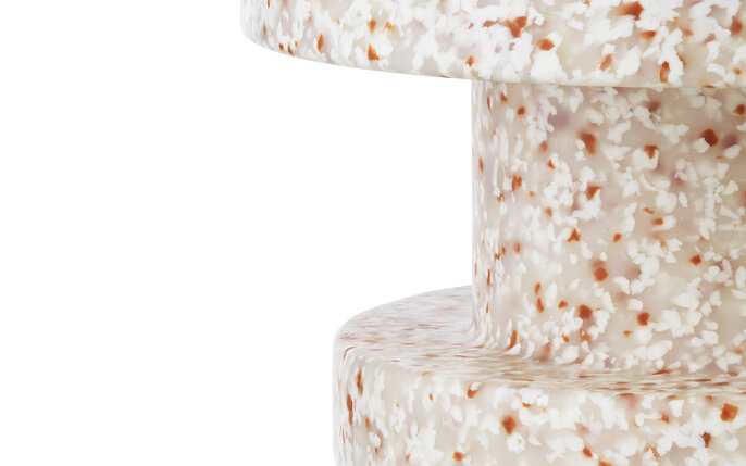 Normann Copenhagen Bit-Hockerstapel, weißer Beistelltisch