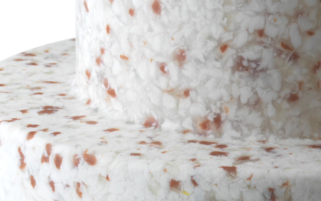 Normann Copenhagen Taburete pequeño blanco mesa auxiliar