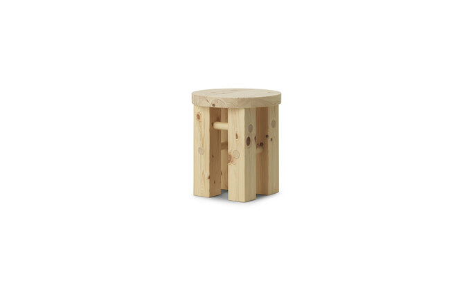 Normann Copenhagen Tabouret/table d'appoint Fyr en pin