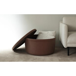 Normann Copenhagen Hide storage poef brown large