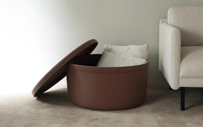 Normann Copenhagen Versteckter Aufbewahrungshocker, braun, groß