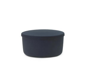 Normann Copenhagen Pouf de rangement dissimulé bleu acier grand
