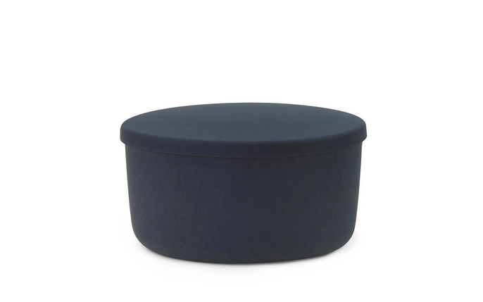 Normann Copenhagen Otomana de almacenamiento Hide azul acero grande Normann Copenhagen Otomana de almacenamiento Hide azul acero grande