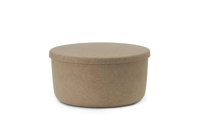 Normann Copenhagen Pouf de rangement Hide grand sable