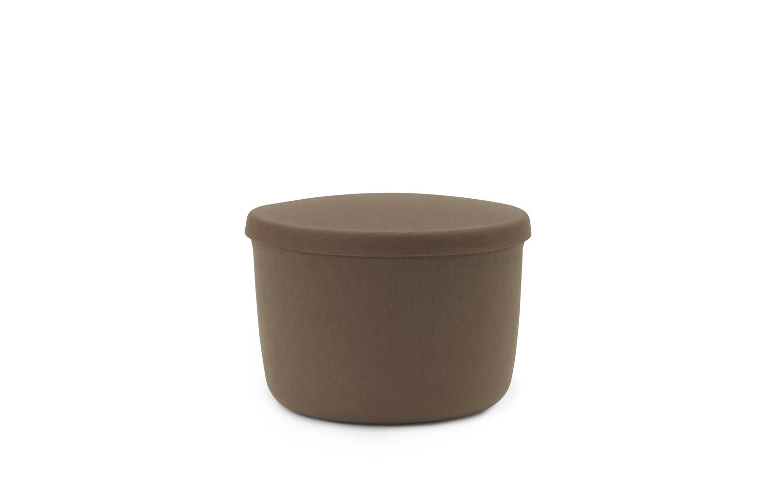 Normann Copenhagen Hide storage poef brown small