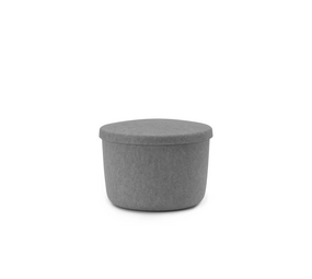 Normann Copenhagen Puf de almacenamiento Hide gris pequeño