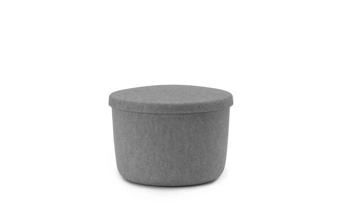 Normann Copenhagen Hide storage poef grey small Normann Copenhagen Hide storage poef grey small