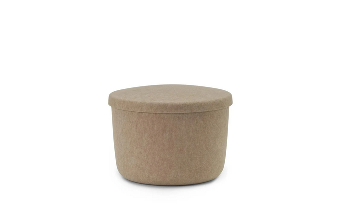 Normann Copenhagen Hide storage poef sand small Normann Copenhagen Hide storage poef sand small