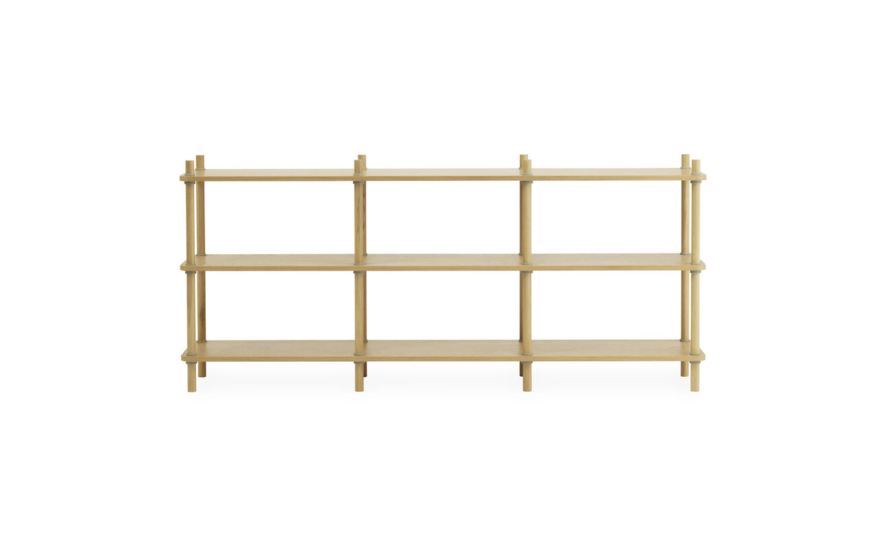 Normann Copenhagen Jam boekenkast 8 palen oak/grey