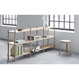 Normann Copenhagen Jam boekenkast 8 palen oak/grey