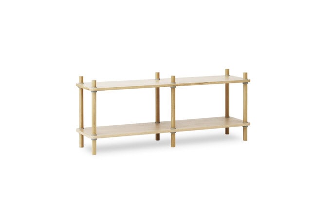 Normann Copenhagen Jam bookcase 6 posts oak/grey