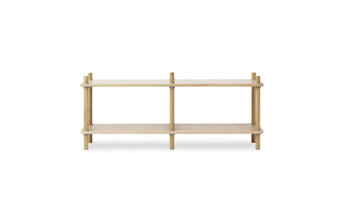 Normann Copenhagen Jam bookcase 6 posts oak/grey