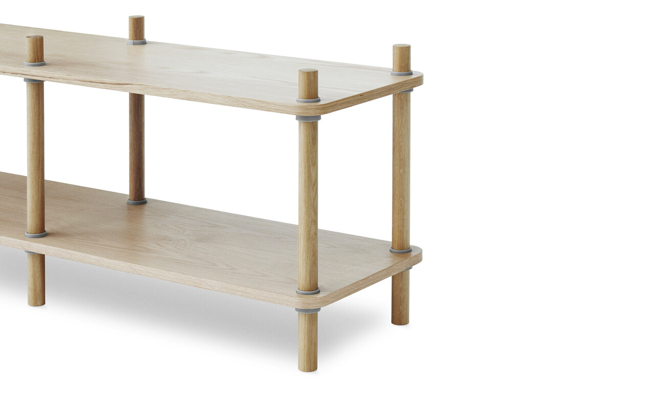 Normann Copenhagen Jam boekenkast 6 palen oak/grey