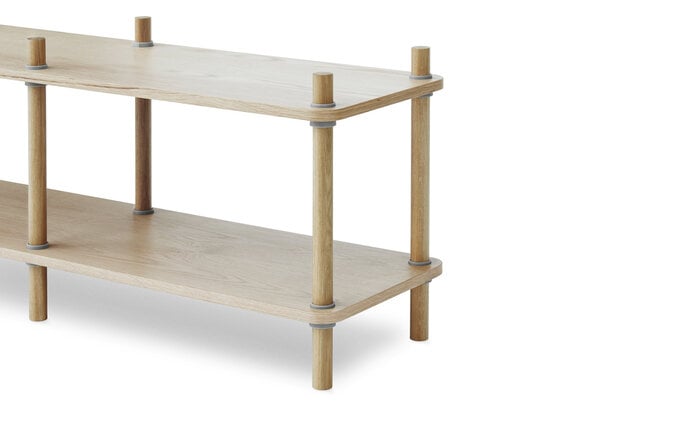 Normann Copenhagen Jam reol med 6 stolper, eg/grå