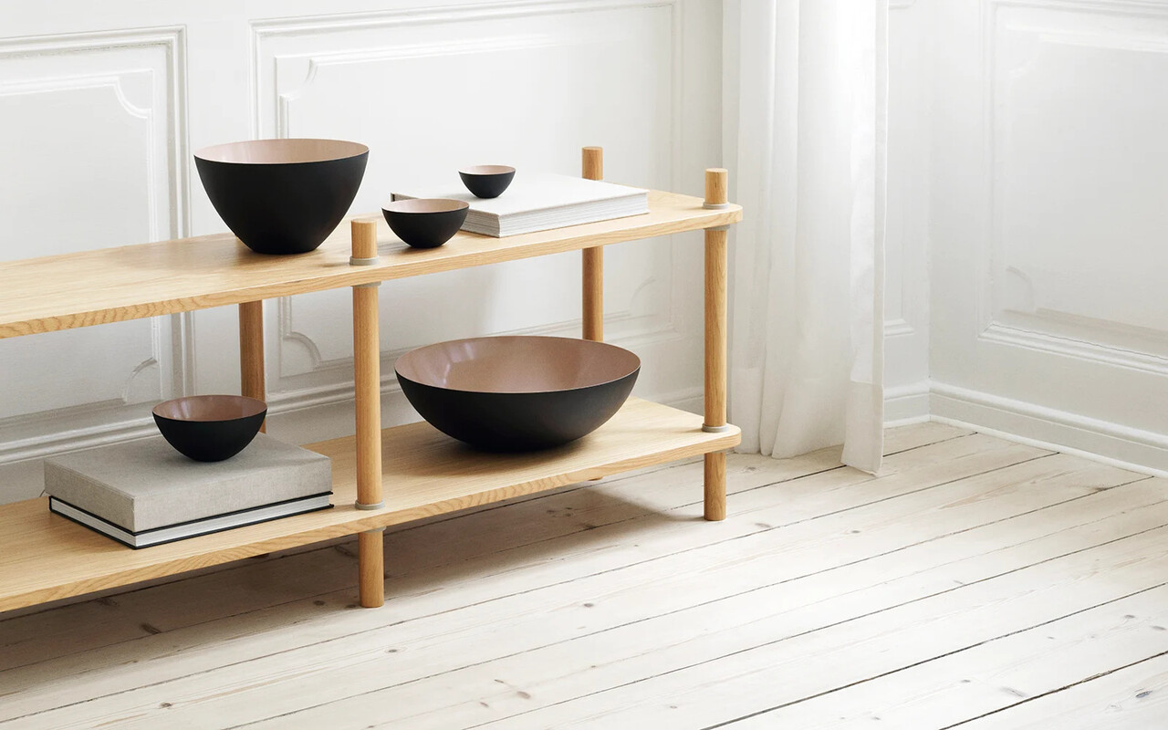 Normann Copenhagen Jam bookcase 6 posts oak/grey