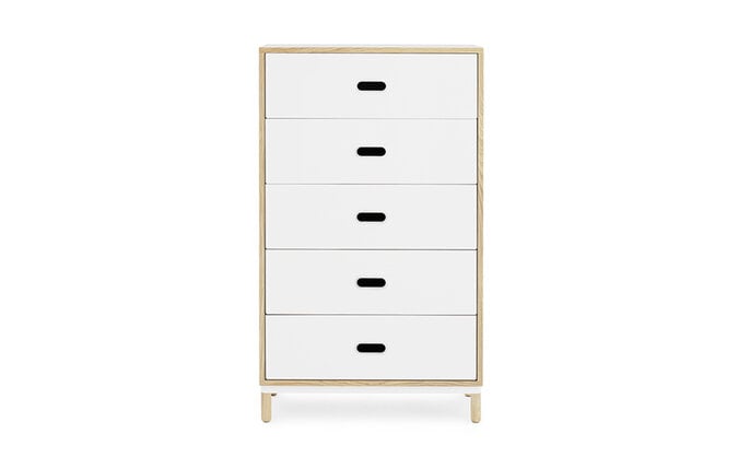 Normann Copenhagen Commode à 5 tiroirs blanche