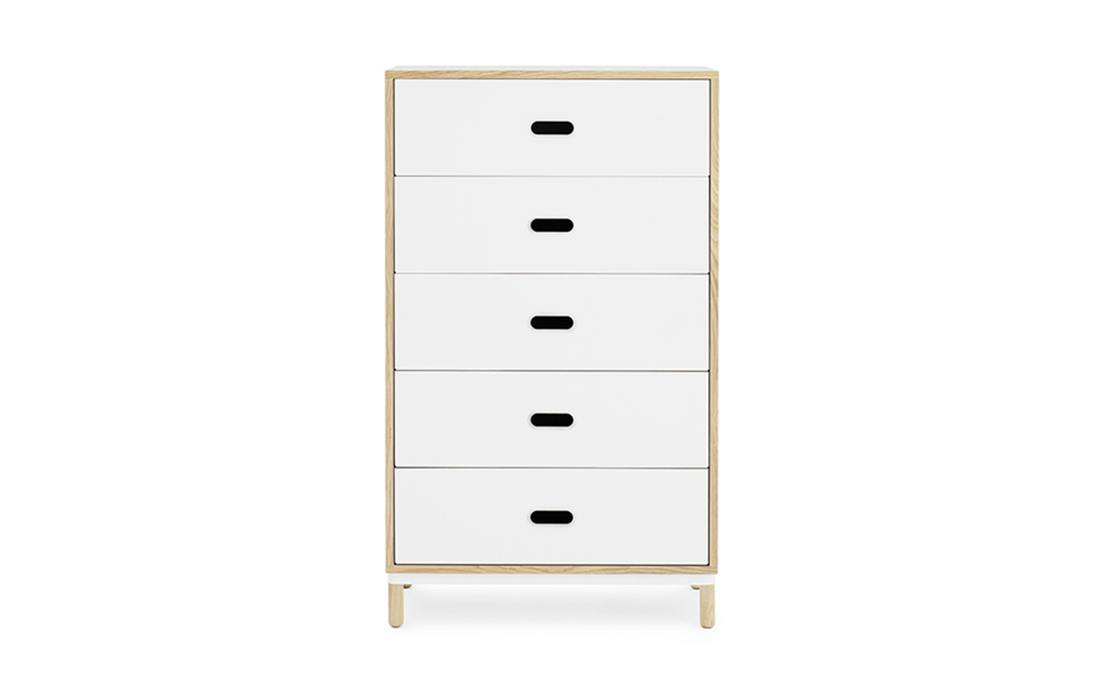 Normann Copenhagen Kommode med 5 skuffer i hvitt