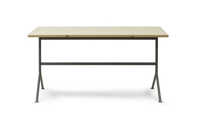Normann Copenhagen Escritorio Kip de acero gris/pino