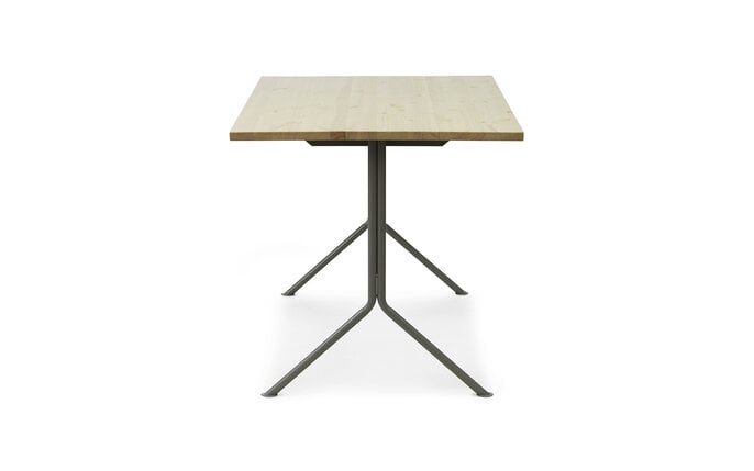 Normann Copenhagen Escritorio Kip de acero gris/pino