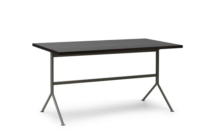 Normann Copenhagen Kip skrivbord grått stål/mörkbrunt