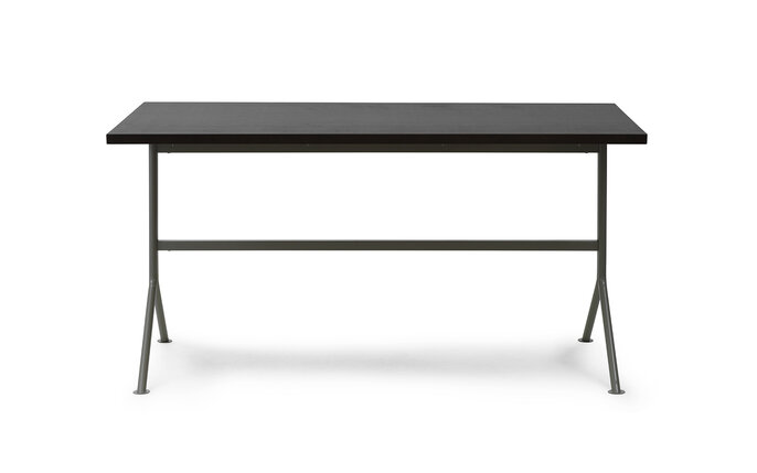 Normann Copenhagen Kip Schreibtisch, grauer Stahl/dunkelbraun