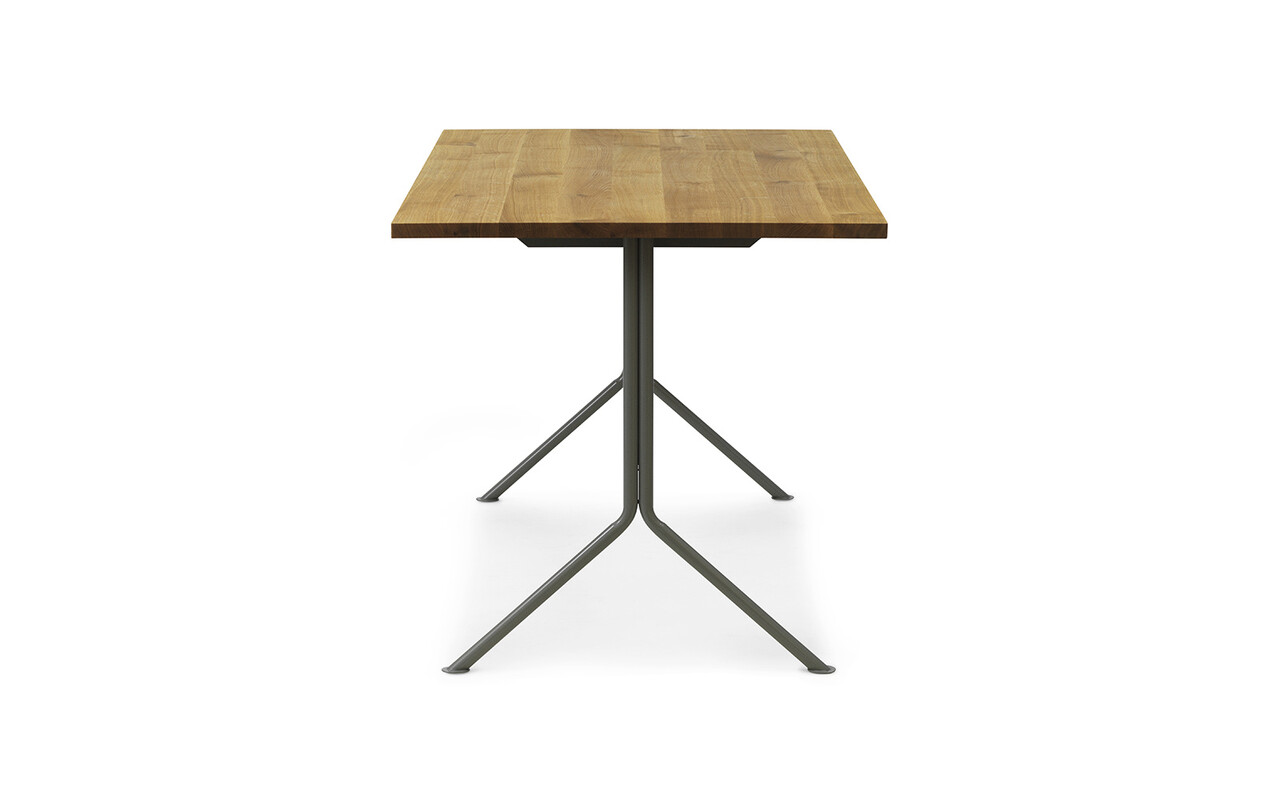 Normann Copenhagen Kip Schreibtisch, Stahlgrau/Eiche