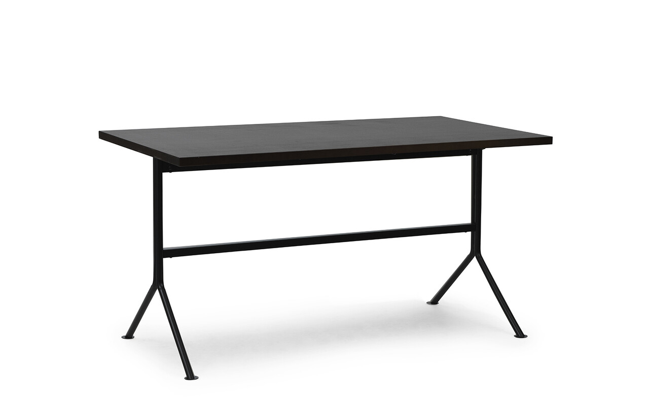 Normann Copenhagen Kip skrivebord sort stål/mørkebrun