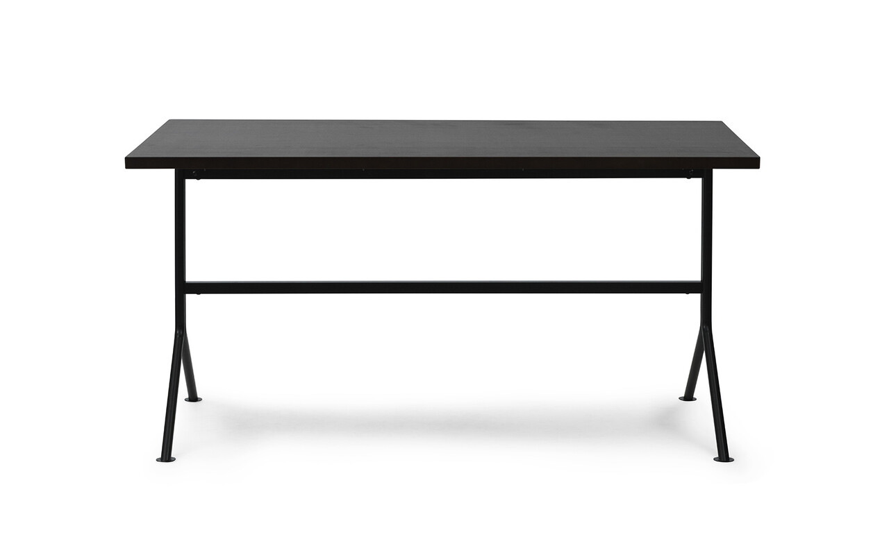Normann Copenhagen Scrivania Kip in acciaio nero/marrone scuro