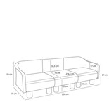 Hubsch Elegance sofa lysegrønn