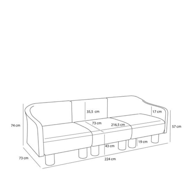 Hubsch Elegance sofa light green