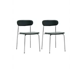 House Doctor Ensemble de 2 chaises Pova vert foncé