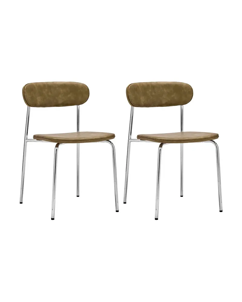 House Doctor Pova stoelen khaki set van 2 stuks