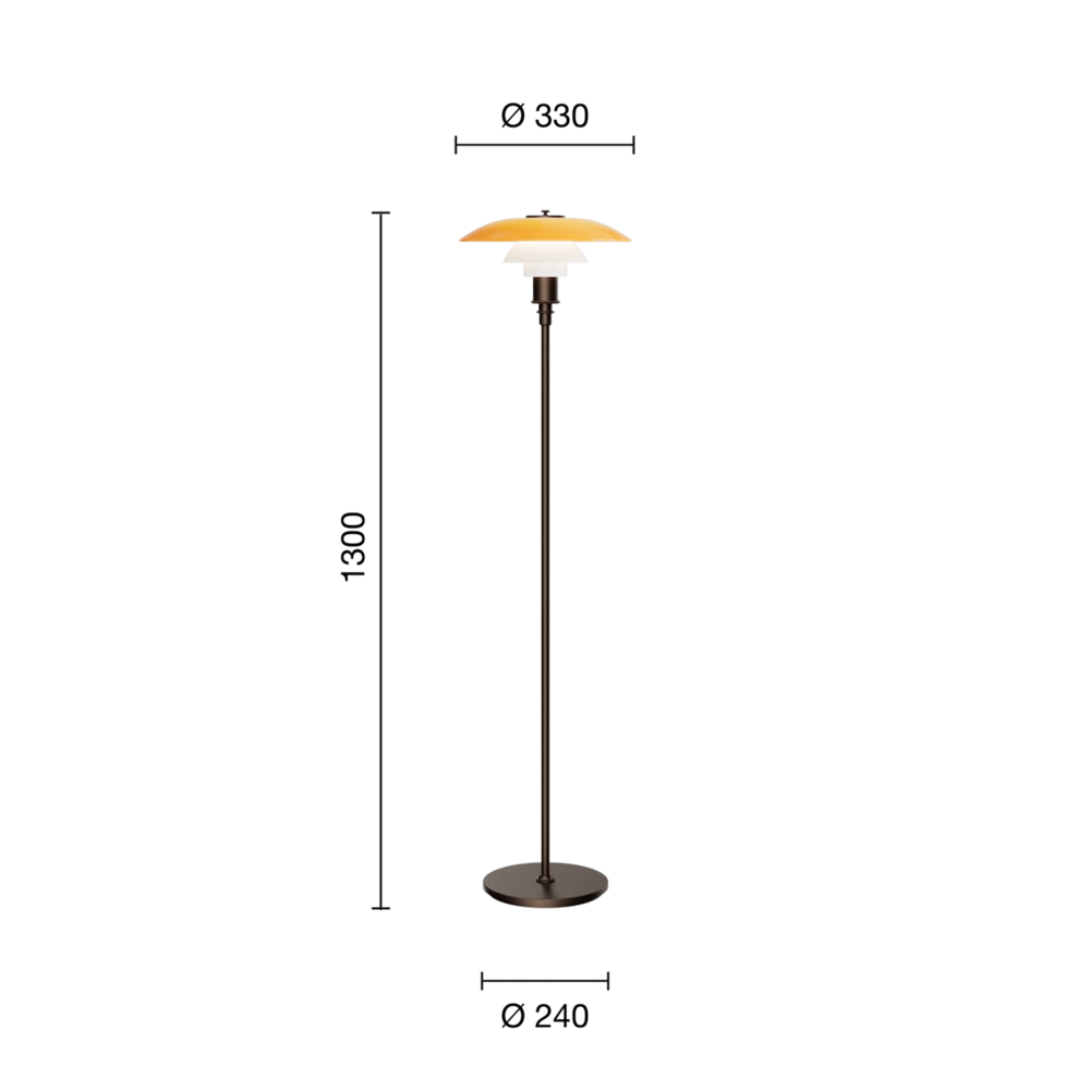 Louis Poulsen PH 3½-2½ golvlampa Centenary Edition