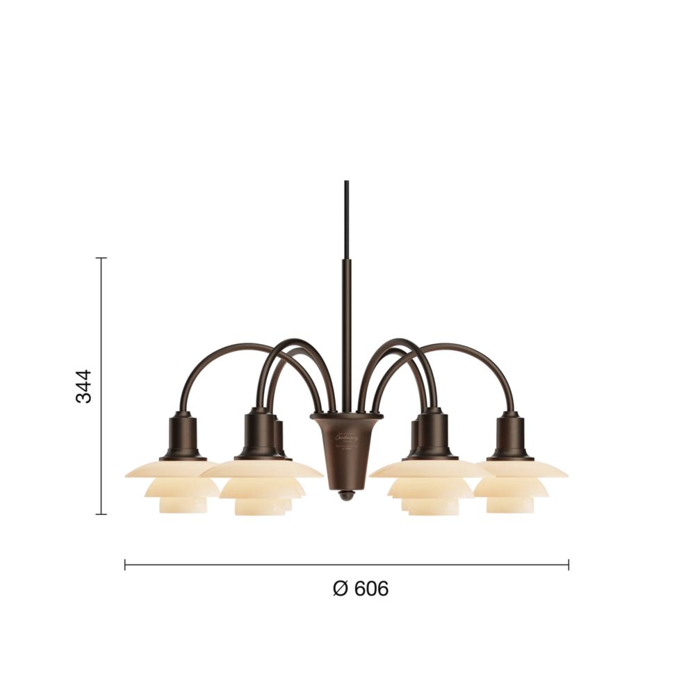 Louis Poulsen PH 1/1 kroonluchter 6 Centenary Edition