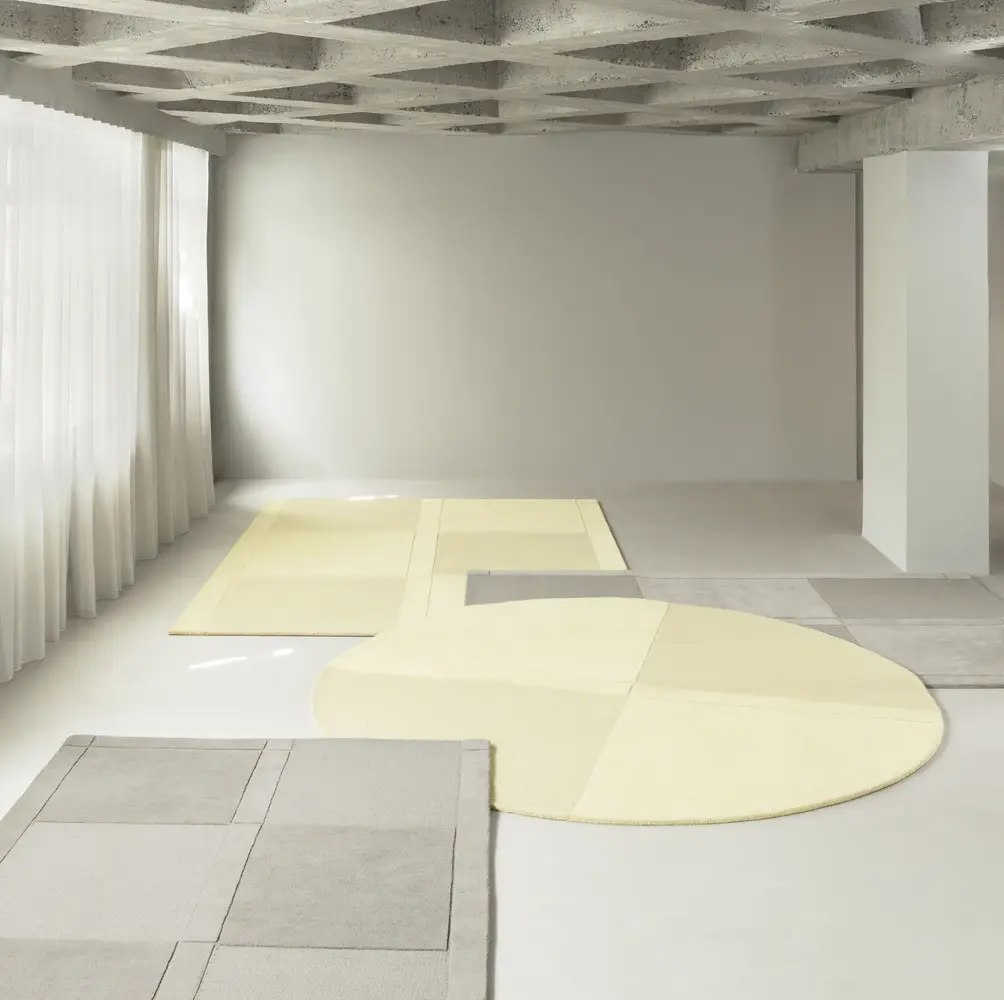 Normann Copenhagen Level vloerkleed Ø280cm light yellow Normann Copenhagen Level vloerkleed Ø280cm light yellow