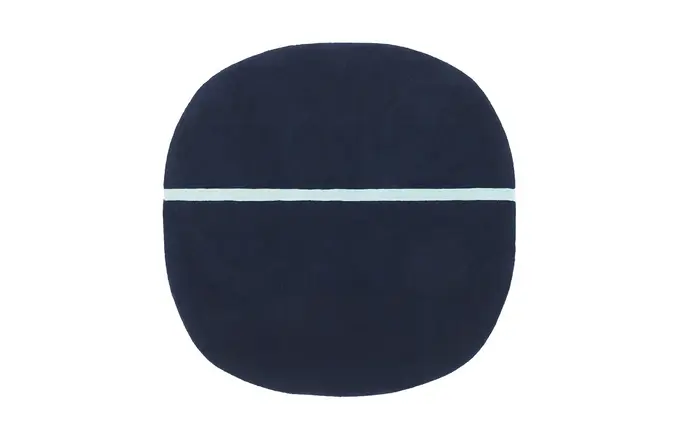 Normann Copenhagen Oona vloerkleed 140x140cm blue Normann Copenhagen Oona vloerkleed 140x140cm blue