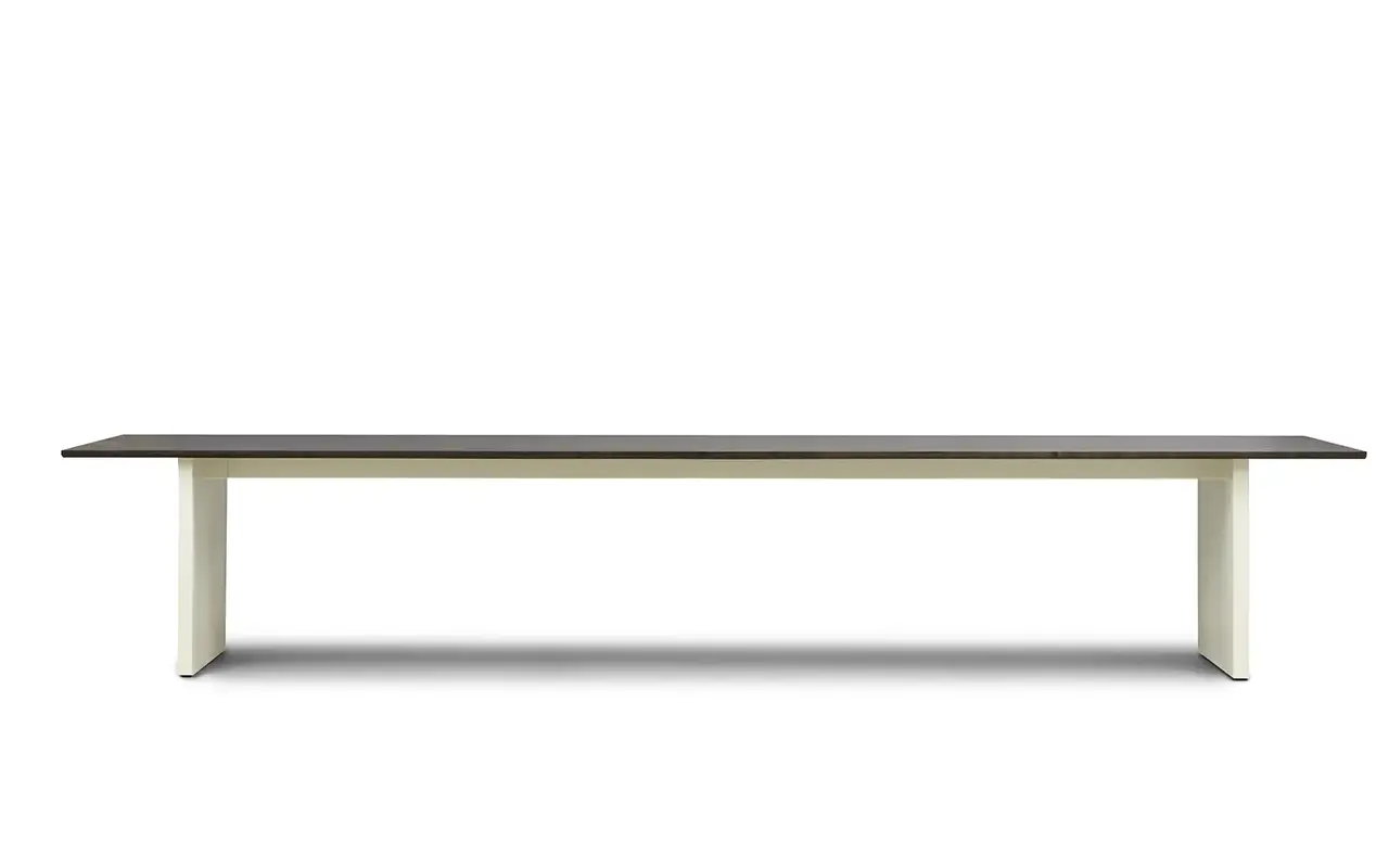 Normann Copenhagen Table à panneaux 100x420cm crème/marron foncé Normann Copenhagen Table à panneaux 100x420cm crème/marron foncé