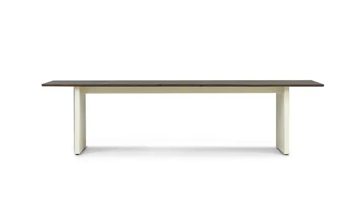 Normann Copenhagen Table à panneaux 90x300cm crème/marron foncé Normann Copenhagen Table à panneaux 90x300cm crème/marron foncé