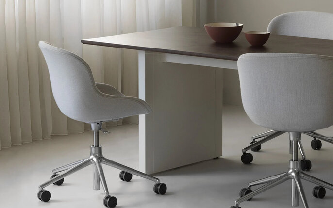 Normann Copenhagen Panel table 90x300cm cream/dark brown Normann Copenhagen Panel table 90x300cm cream/dark brown